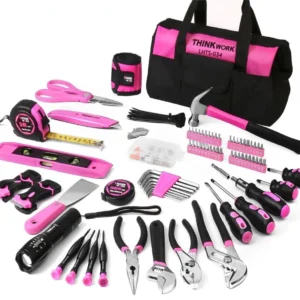 207-Piece Ladies Portable Tool Set Essential Hand Tools DIY Home Maintenance Storage Bag