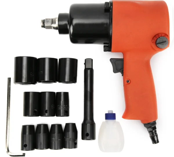 1/2-Inch Pneumatic Wrench Air Tool Set Industrial Grade Auto Repair High Torque 8111T